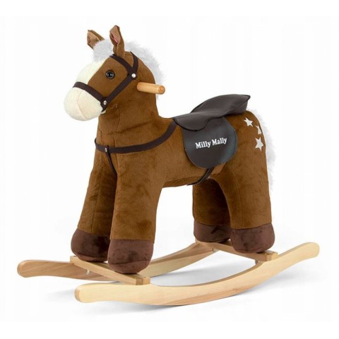 KONIK KOŃ NA BIEGUNACH PEPE DARK BROWN BRĄZOWY BUJAK  B1  - 1